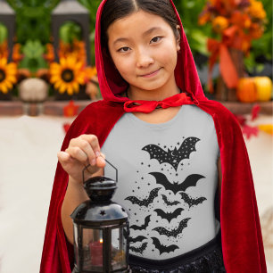 Flying Halloween Galaxy Bats and Stars T-Shirt