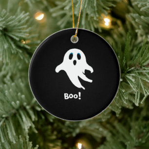 Flying Halloween Ghost Ceramic Tree Decoration