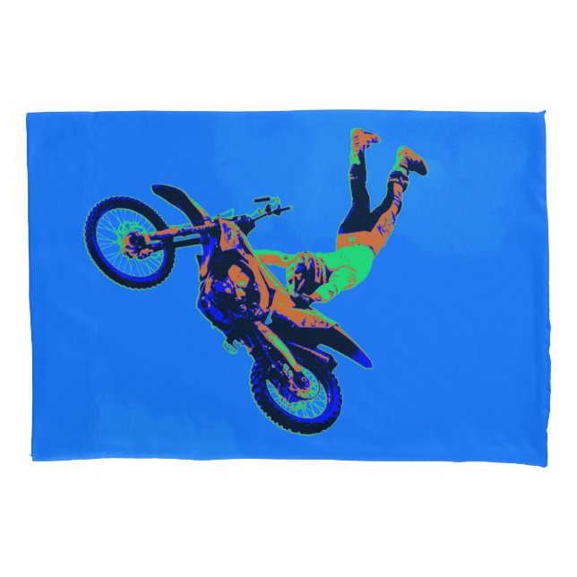 Flying Handstand - Freestyle Motocross Stunt Pillowcase (Front)