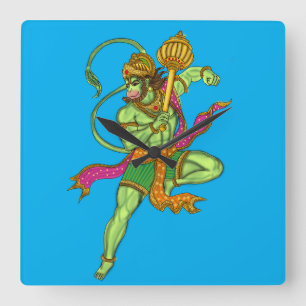 Flying Hanuman Wall Clock