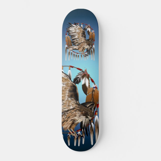Flying Hawk Dreamcatcher Skateboard (Front)