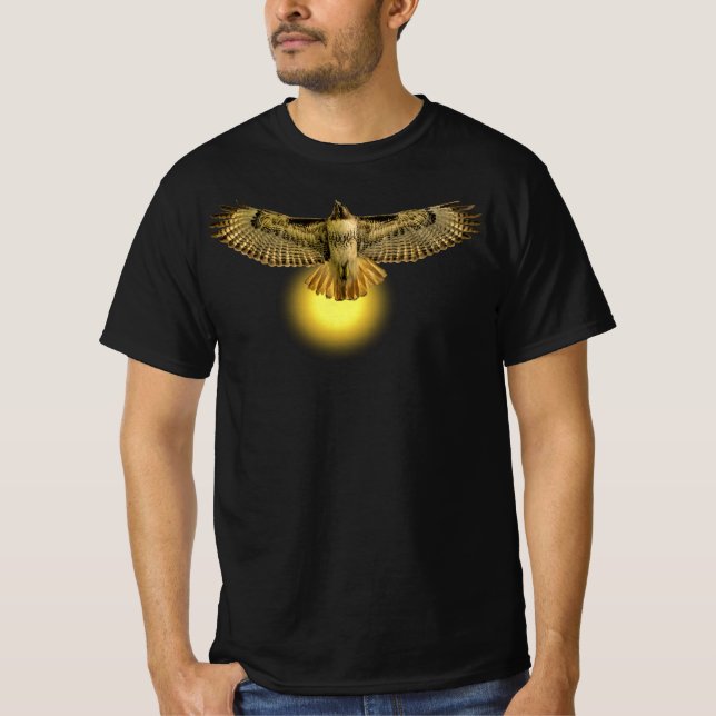 Flying Hawk in the Sun T-Shirt (Front)