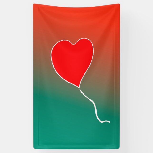 Flying heart banner (Vertical)