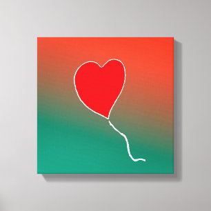Flying heart canvas print
