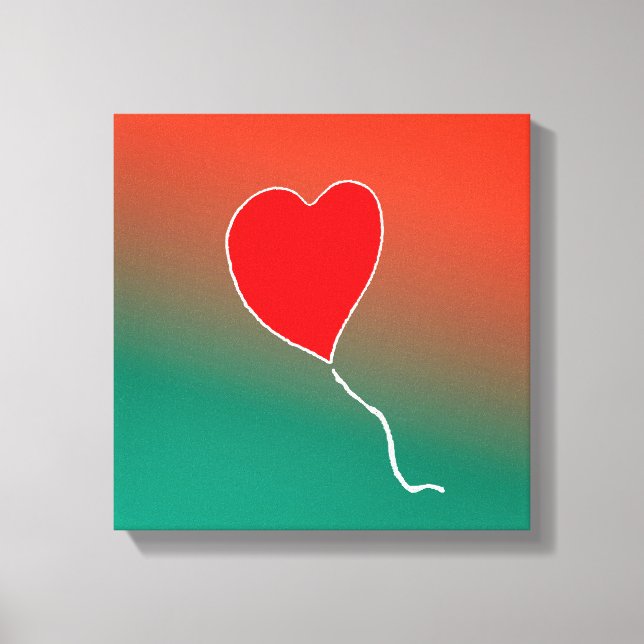 Flying heart canvas print (Front)