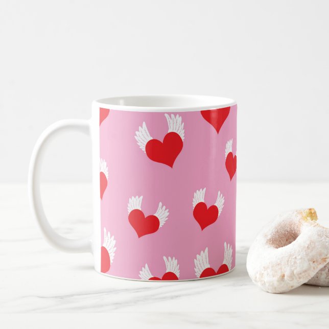 Flying Heart Coffee Mug (With Donut)