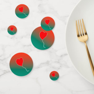 Flying heart confetti