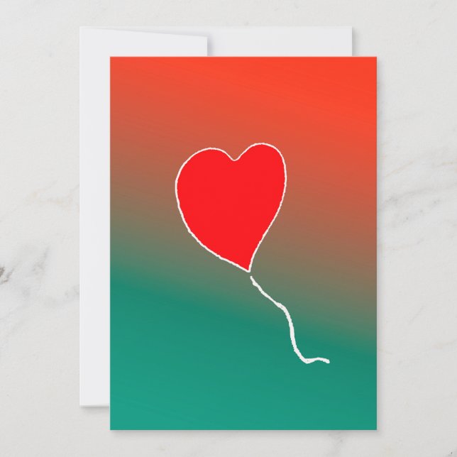Flying heart invitation (Front)