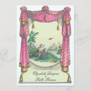 Flying Heart ~ Invitation Wedding Date Shower