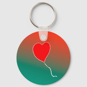 Flying heart key ring