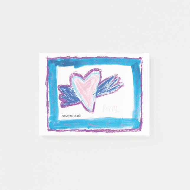 Flying Heart - Kids Art for CHOC  Post-it Notes (Front)