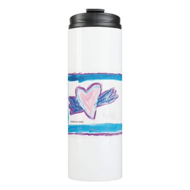 Flying Heart - Kids Art for CHOC  Thermal Tumbler (Front)