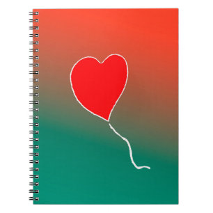 Flying heart notebook