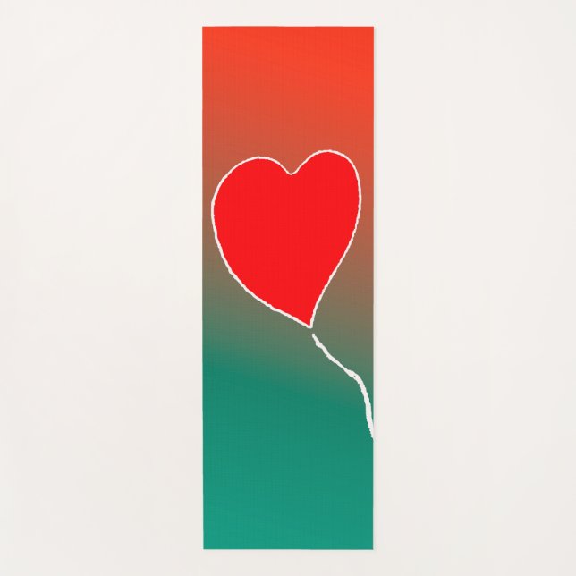 Flying heart yoga mat (Front)