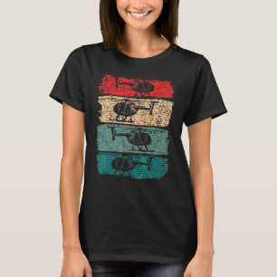 Flying Helicopter Aviation Airline Aeroplane Helic T-Shirt