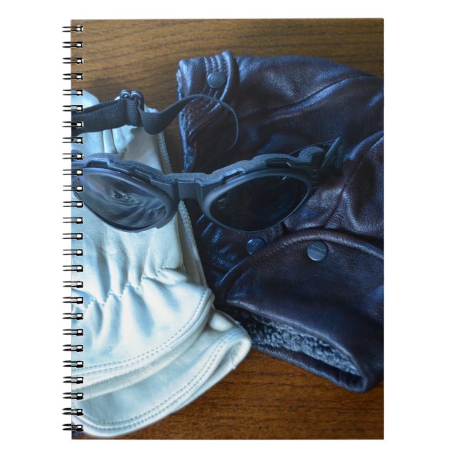 Flying Helmet, Goggles and Gloves Notebook (Front)