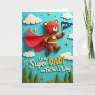 Flying Hero Fathers Day Card