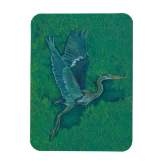 Flying heron magnet