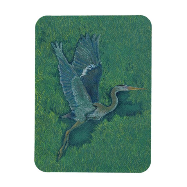 Flying heron magnet (Vertical)