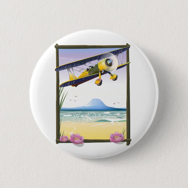 Flying High 6 Cm Round Badge (Front)