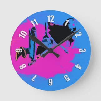Flying High Air Stunt Scooter Round Clock
