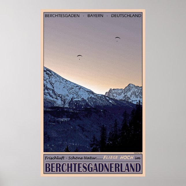 Flying High over Berchtesgaden Poster (Front)