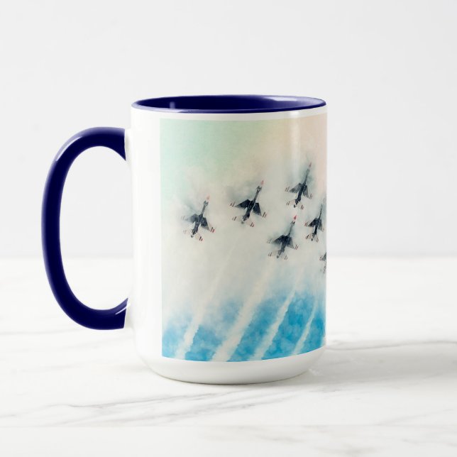 Flying High: The USAF Thunderbirds Custom Mug (Left)