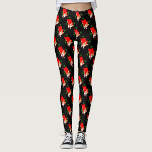 Flying Holiday Welsh Corgi Leggings