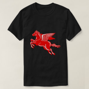 Flying Horse - Red and White T-Shirt