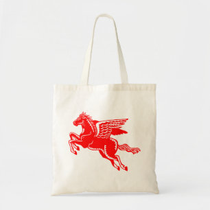 Flying Horse - Red and White Tote Bag