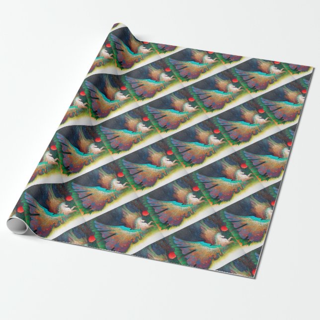 Flying Horse Wrapping Paper (Unrolled)