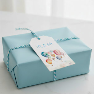 Flying hot air ballons its a boy fun gift tags