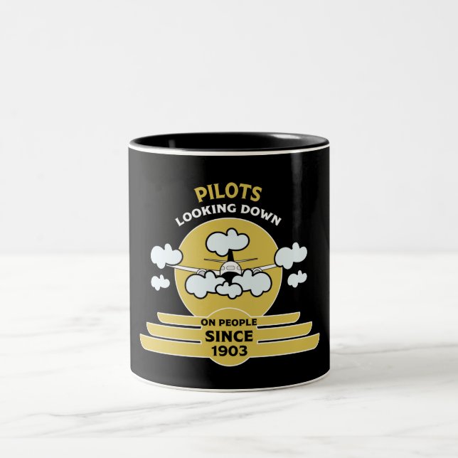 Flying Instructor | Flying School | Graduate | Pro Two-Tone Coffee Mug (Center)