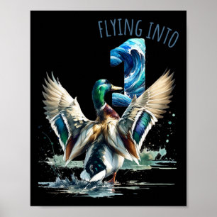 Flying Into 1 Duck Hunting 1st Birthday Party 1 Ye Poster