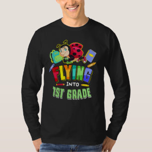 Flying Into 1st Grade Ladybug Back To School First T-Shirt