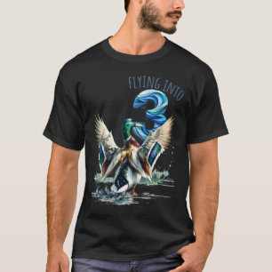 Flying Into 3 Duck Hunting 3rd Birthday Party 3 Ye T-Shirt