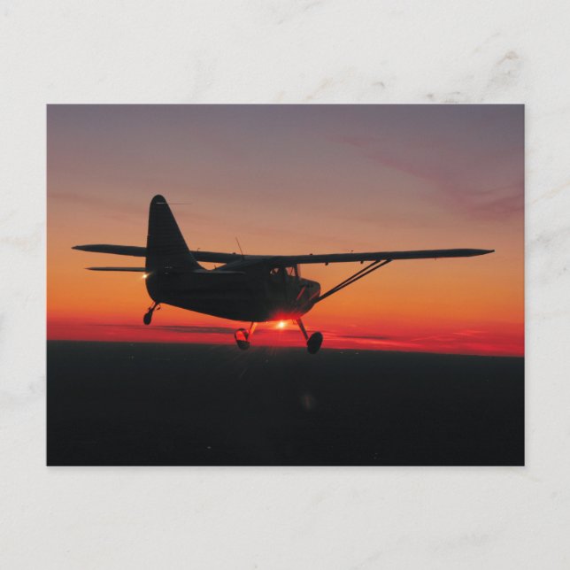 Flying into the sunset postcard (Front)