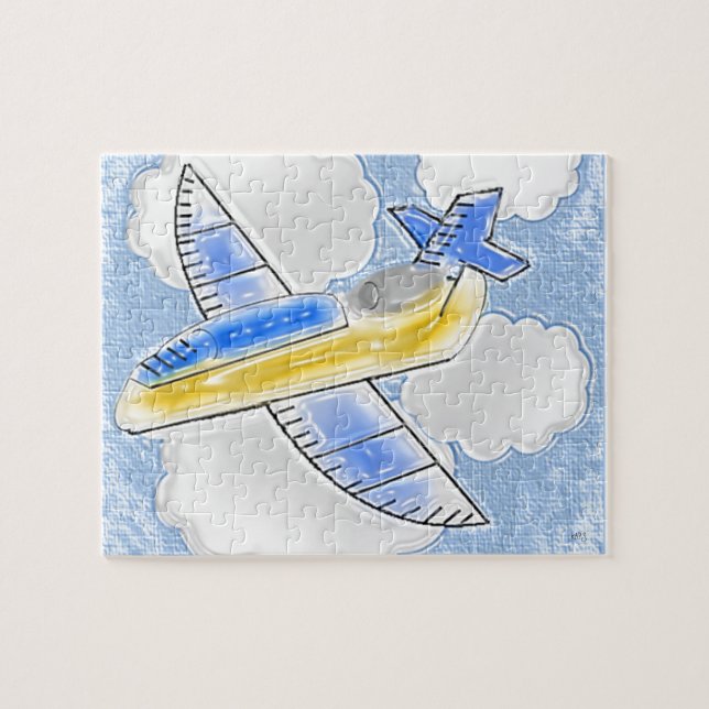 Flying Jet Aeroplane Jigsaw Puzzle (Horizontal)