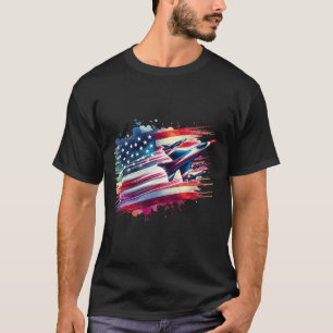 Flying Jets American Flag Usa Patriotic 4th Of Jul T-Shirt