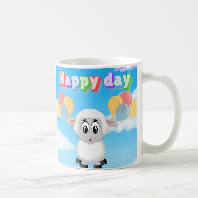 Flying Joy – Happy Sheep Mug (Right)