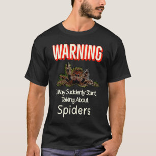 Flying Jumping Spider Warning Spooder Mom Spooder T-Shirt