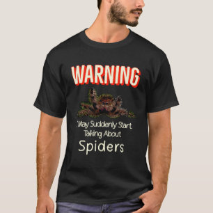 Flying Jumping Spider Warning Spooder Mum Spooder  T-Shirt