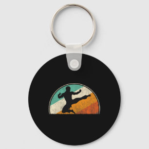 Flying Kick Silhouette Key Ring