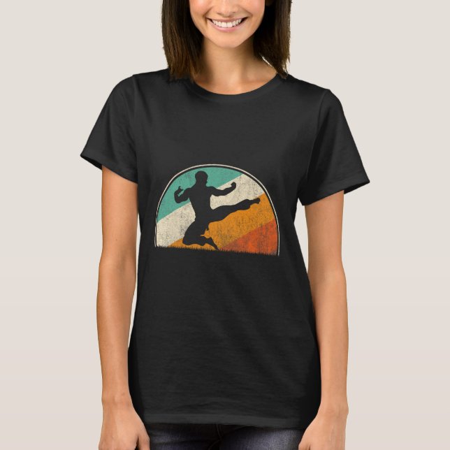 Flying Kick Silhouette  T-Shirt (Front)