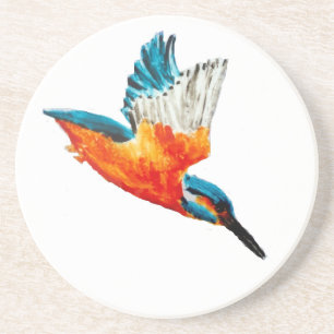 Flying Kingfisher Art Coaster
