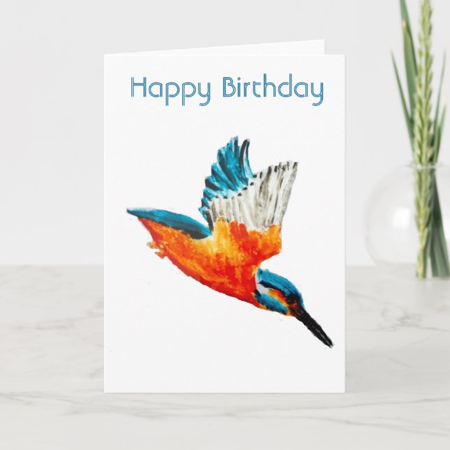 Flying Kingfisher Card (Front)