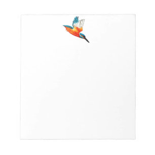 Flying Kingfisher Painting River Bird Notepad