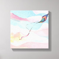 Flying Kite | Airy Watercolor Sky