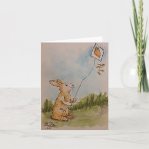 Flying Kite Hare Card