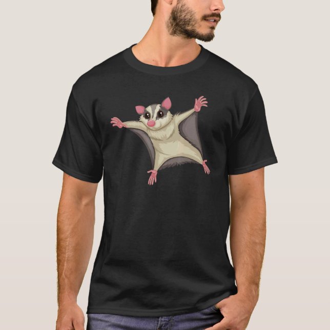 Flying Kite Squirrel   Squirrels Animal   Graphic T-Shirt (Front)